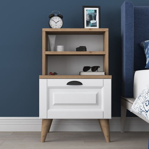 Comodino con 1 cassetto Bandy 2786 Bianco
