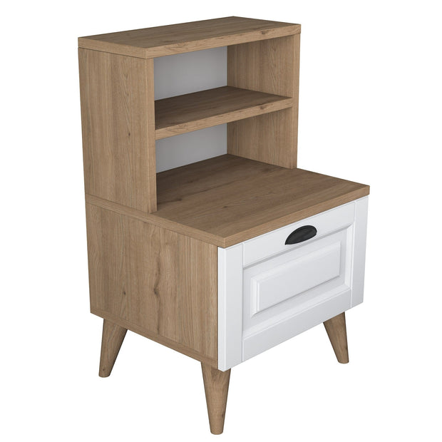 Asir Comodino con 1 cassetto Bandy 2786 Bianco