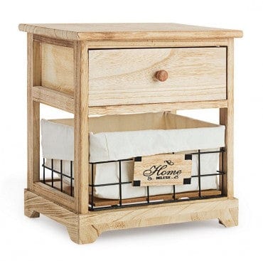 Bizzotto Comodino con 1 cassetto Home Deluxe Naturale