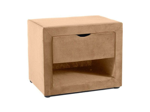 Signal Comodino con 1 cassetto, in velluto, ET-001 Beige