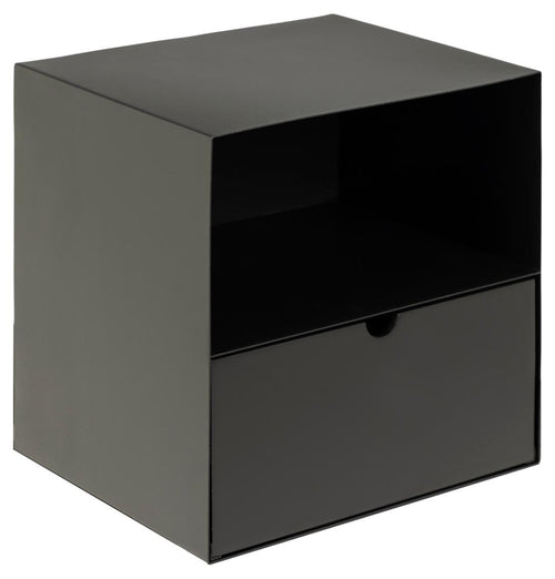 Actona Comodino con 1 cassetto Joliet Nero