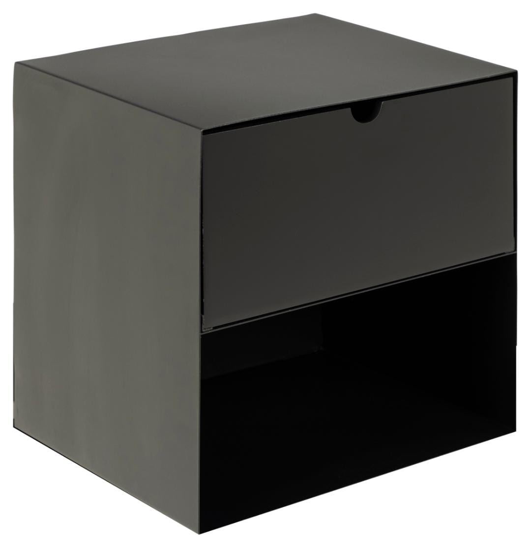 Actona Comodino con 1 cassetto Joliet Nero