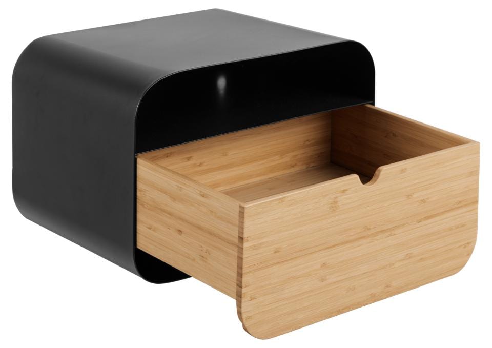 Actona Comodino con 1 cassetto Joliet Nero