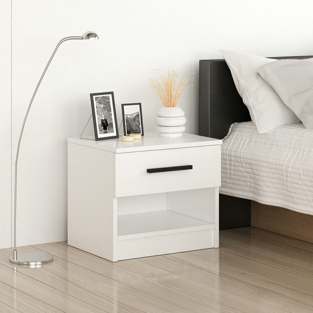 Asir Comodino con 1 cassetto Kale 3727 Bianco