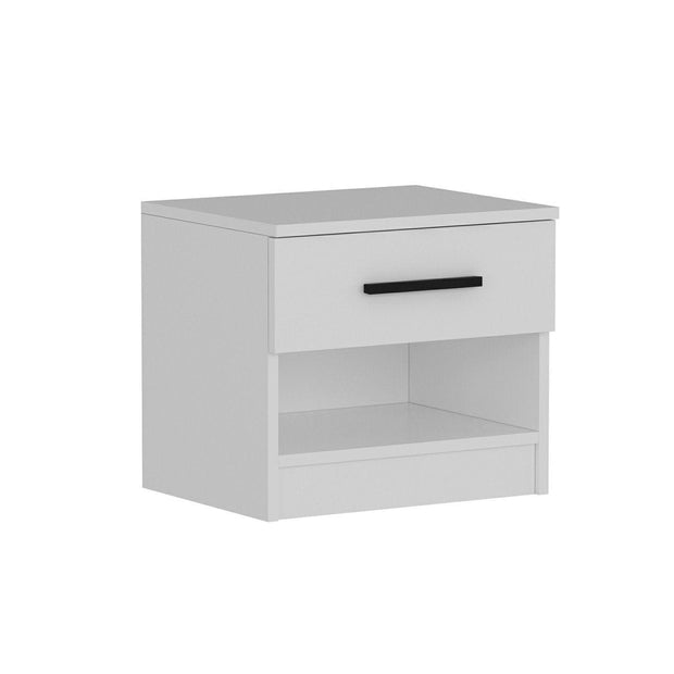 Asir Comodino con 1 cassetto Kale 3727 Bianco
