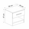 Asir Comodino con 1 cassetto Kale 3727 Bianco