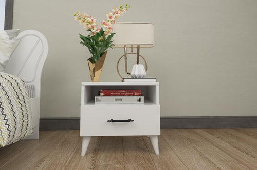 Asir Comodino con 1 cassetto Lavinia 501 Bianco