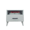 Asir Comodino con 1 cassetto Lavinia 501 Bianco
