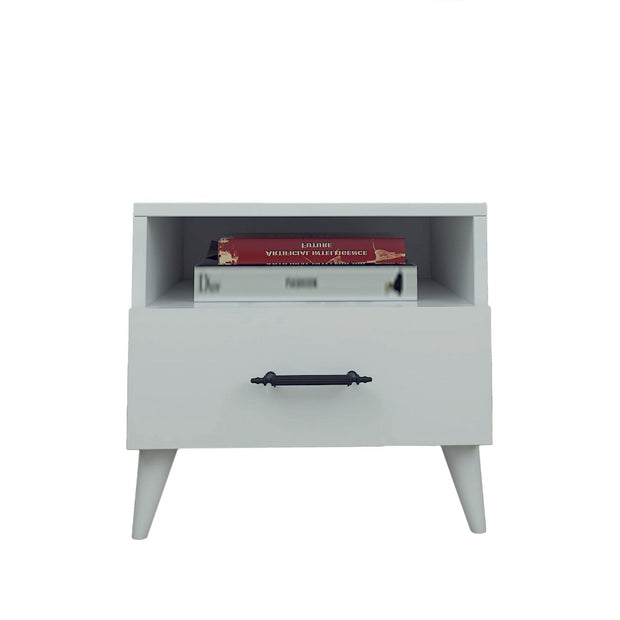 Asir Comodino con 1 cassetto Lavinia 501 Bianco