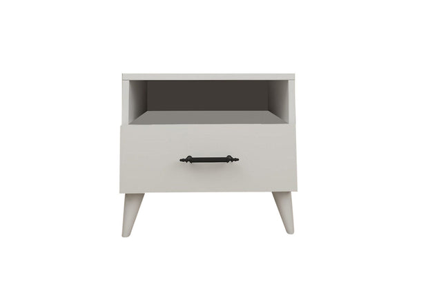 Asir Comodino con 1 cassetto Lavinia 501 Bianco