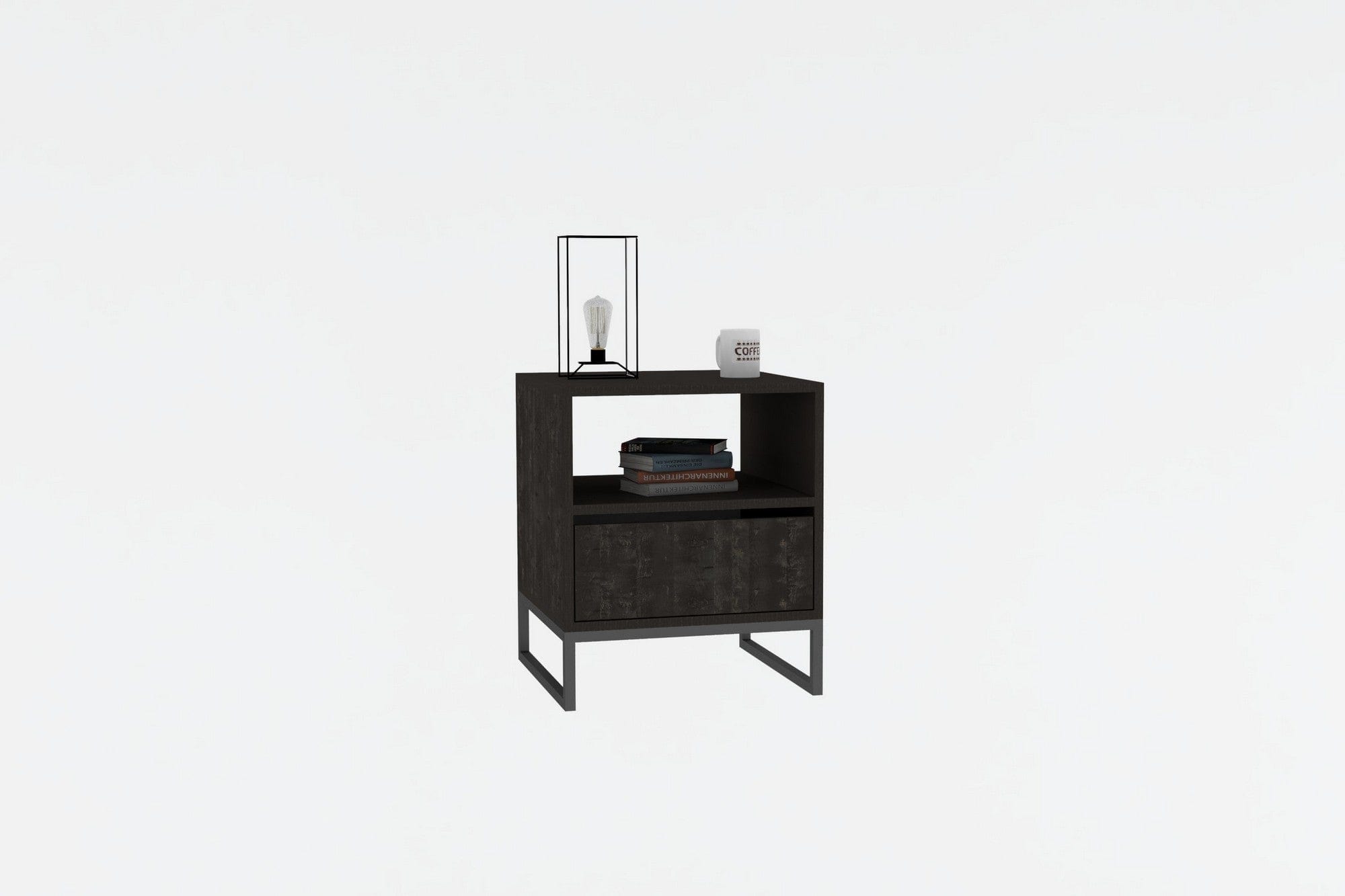 Asir Comodino con 1 cassetto Lindau Antracite