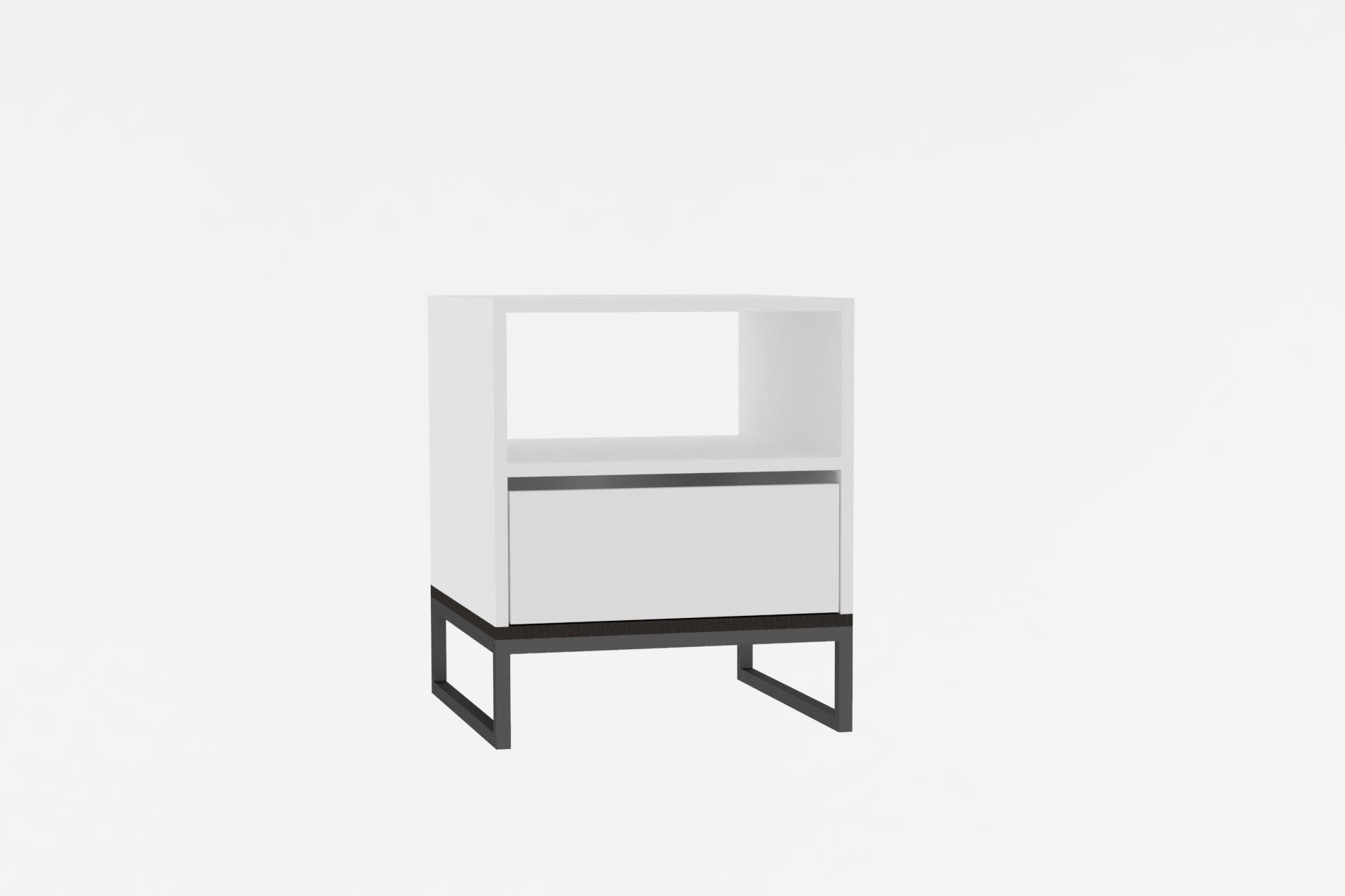 Asir Comodino con 1 cassetto Lindau Bianco