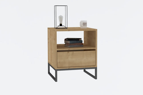 Asir Comodino con 1 cassetto Lindau Naturale