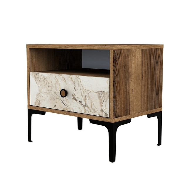 Asir Comodino con 1 cassetto Lizbon 531 Noce