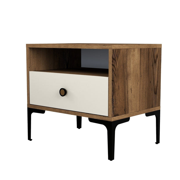 Asir Comodino con 1 cassetto Lizbon 533 Crema