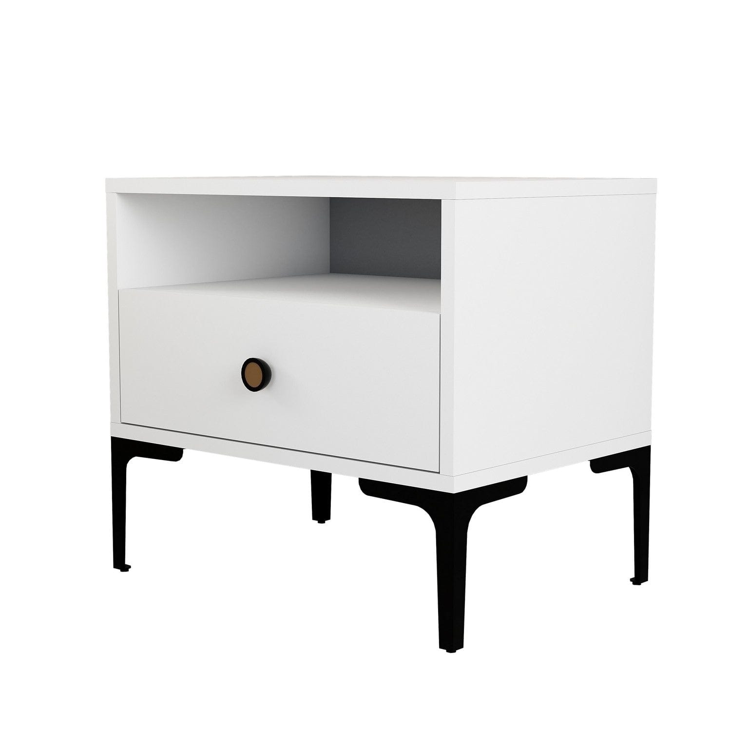 Asir Comodino con 1 cassetto Lizbon 535 Bianco