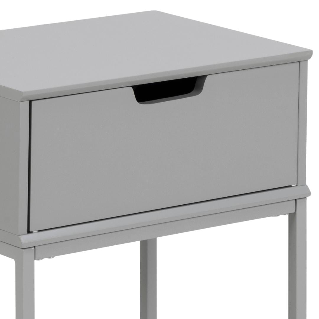 Actona Comodino con 1 cassetto Mitra Grigio