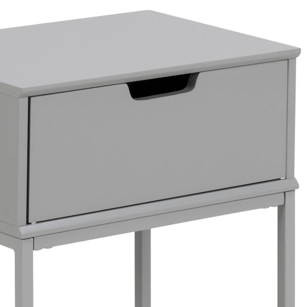 Actona Comodino con 1 cassetto Mitra Grigio