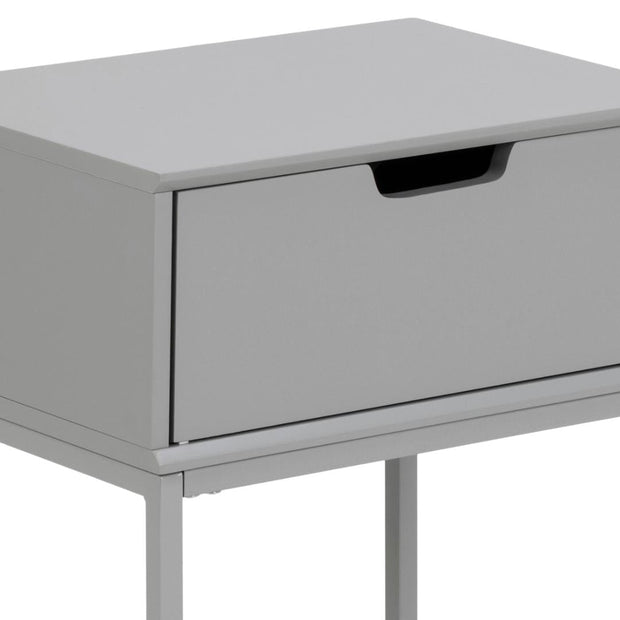 Actona Comodino con 1 cassetto Mitra Grigio