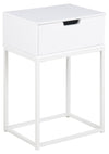 Actona Comodino con 1 cassetto Mitra II Bianco