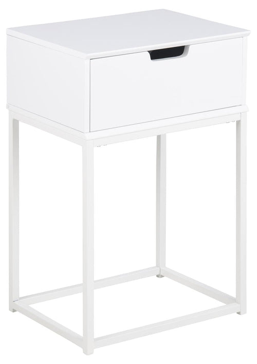 Actona Comodino con 1 cassetto Mitra II Bianco