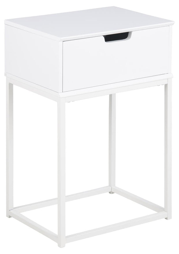 Actona Comodino con 1 cassetto Mitra II Bianco
