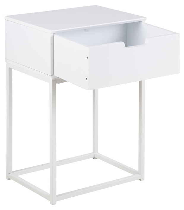 Actona Comodino con 1 cassetto Mitra II Bianco