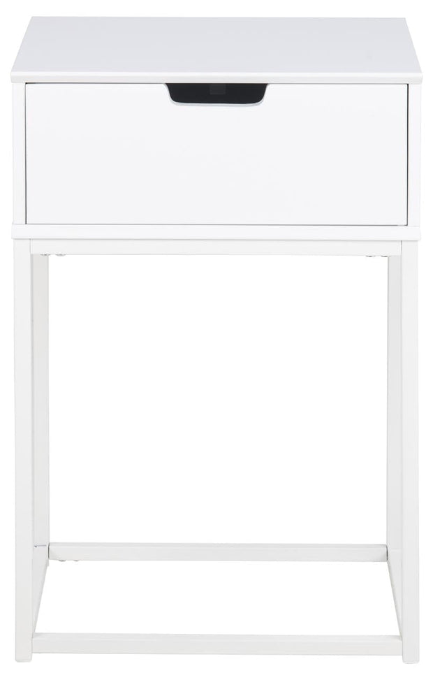 Actona Comodino con 1 cassetto Mitra II Bianco