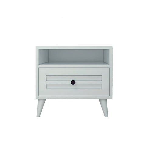 Asir Comodino con 1 cassetto Nil 102 Bianco