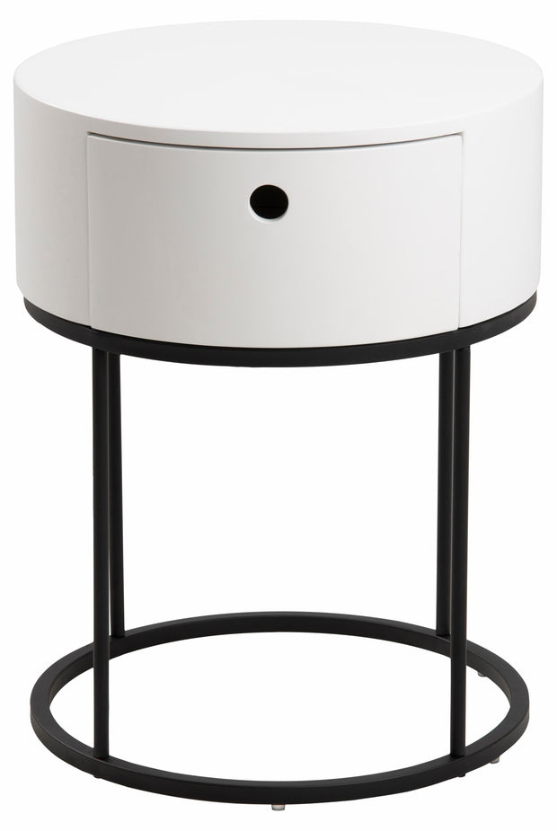 Actona Comodino con 1 cassetto Polo Bianco