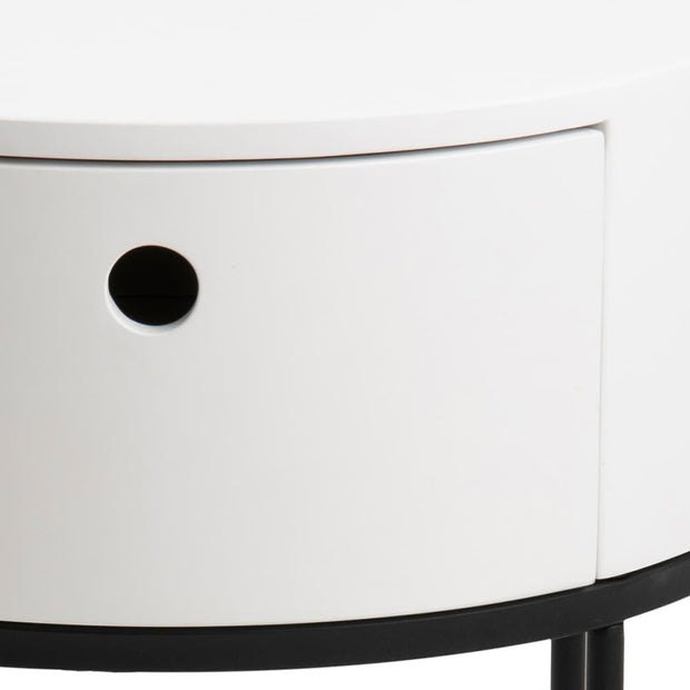 Actona Comodino con 1 cassetto Polo Bianco