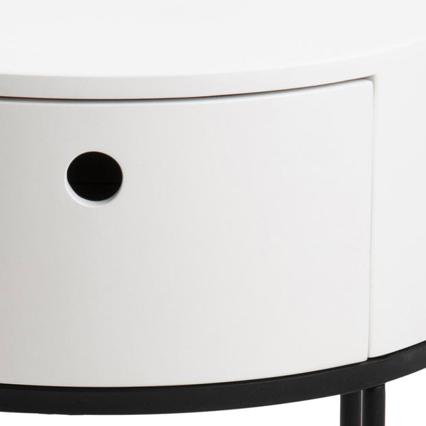 Actona Comodino con 1 cassetto Polo Bianco