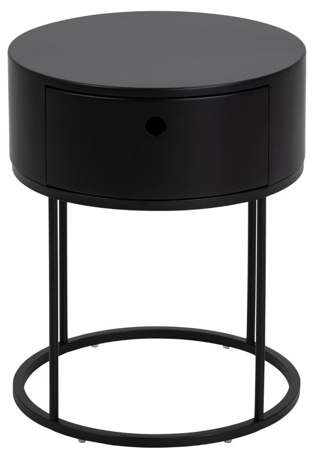 Actona Comodino con 1 cassetto Polo Nero