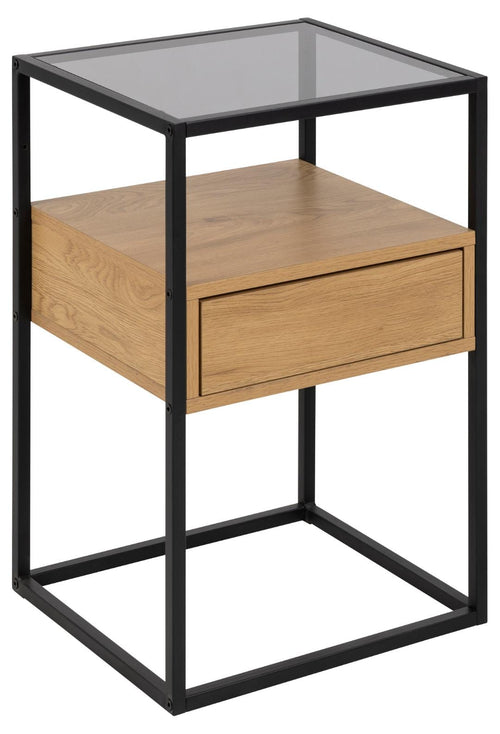 Actona Comodino con 1 cassetto Randolf Grigio