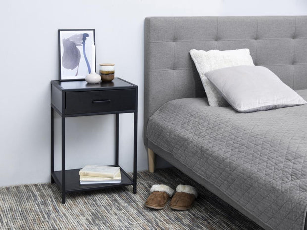 Actona Comodino con 1 cassetto Seaford Antracite