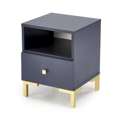 Halmar Comodino con 1 cassetto Silvia Blu