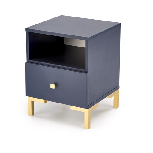 Halmar Comodino con 1 cassetto Silvia Blu