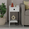 Asir Comodino con 1 cassetto Sirius Left V2 Bianco
