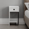 Asir Comodino con 1 cassetto Sirius Left V2 Bianco