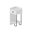 Asir Comodino con 1 cassetto Sirius Left V2 Bianco