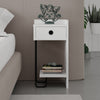 Asir Comodino con 1 cassetto Sirius Right Bianco