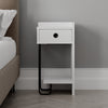 Asir Comodino con 1 cassetto Sirius Right Bianco