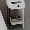 Asir Comodino con 1 cassetto Sirius Right Bianco