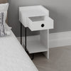 Asir Comodino con 1 cassetto Sirius Right Bianco
