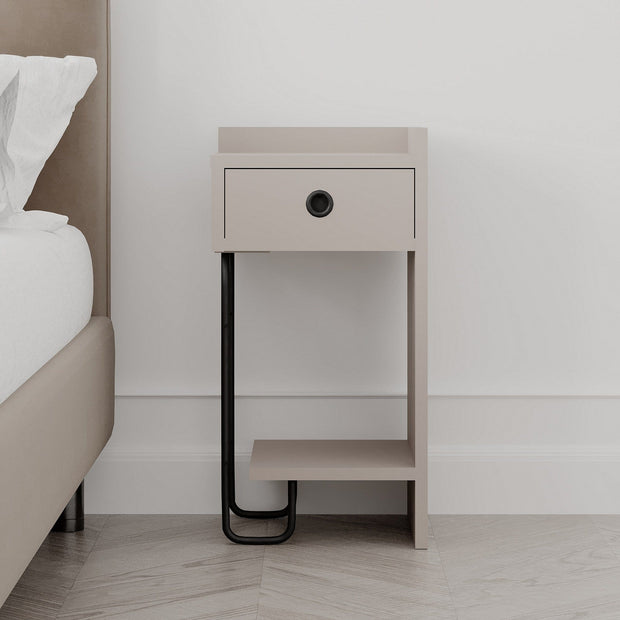 Asir Comodino con 1 cassetto Sirius Right Cappuccino