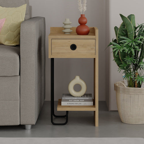Asir Comodino con 1 cassetto Sirius Right Quercia