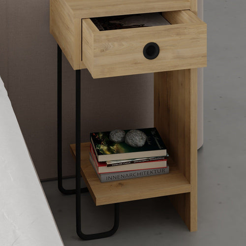 Asir Comodino con 1 cassetto Sirius Right Quercia