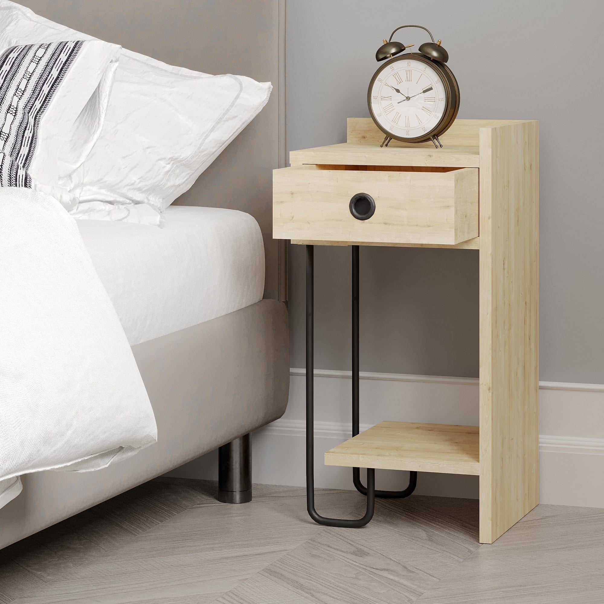 Asir Comodino con 1 cassetto Sirius Right Quercia