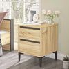 Asir Comodino con 2 cassetti Ark 6 Naturale