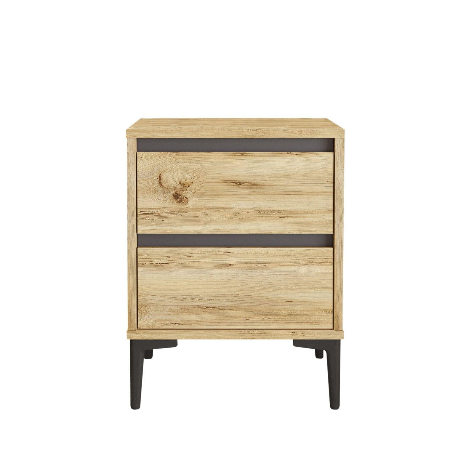 Asir Comodino con 2 cassetti Ark 6 Naturale